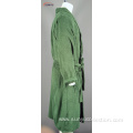 Men's 100%cotton towel long sleeve bathrobe